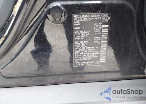 2020 Nissan Rogue Sv Intelligent Awd z USA, uszkodzony, nr VIN KNMAT2MV3LP541164